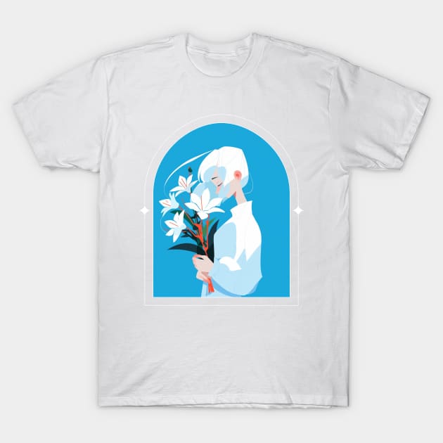 Serene Flowers T-Shirt by gibah